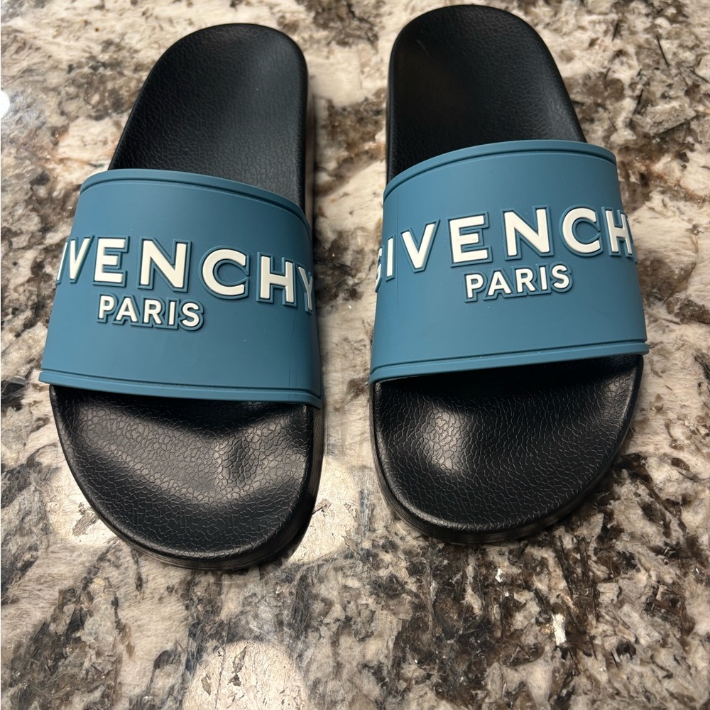 Givenchy Paris Blue Slides